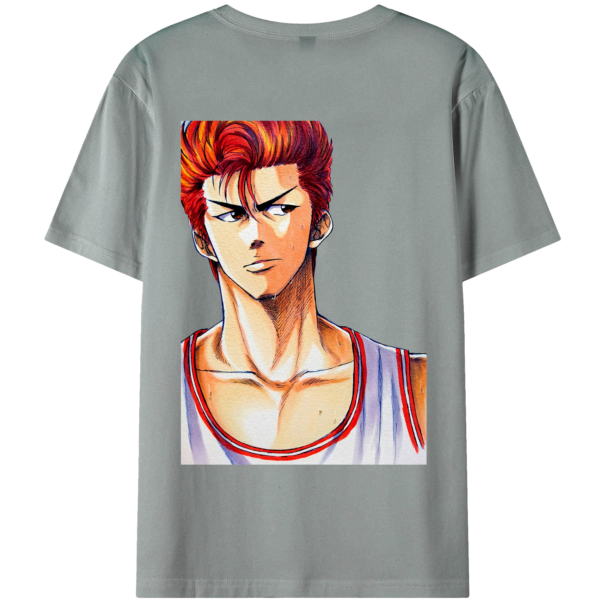 （画像用） SLAM DUNK／スラムダンク 綿100％ メンズ半袖Tシャツ（バックプリント） 通気性